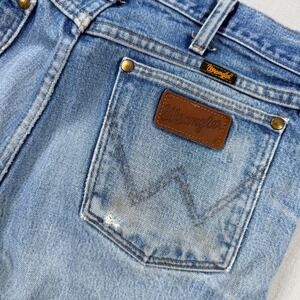 Wrangler 47MWZ Jeans Mens 33x34 (32x33) Ranch Worn Premium Regular Fit Blue READ